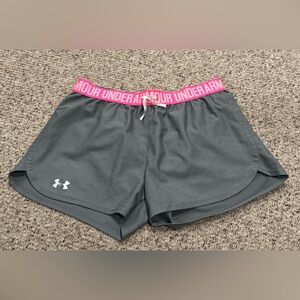 Under Armour Women's Athletic Shorts in Gray and Pink